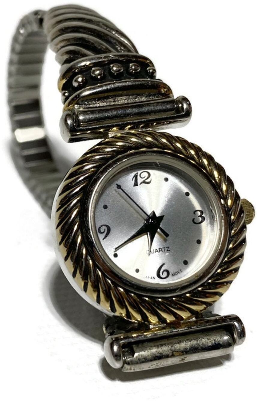 Silver Quartz Women's Watch Made in Japan With Silver Stretch Band
